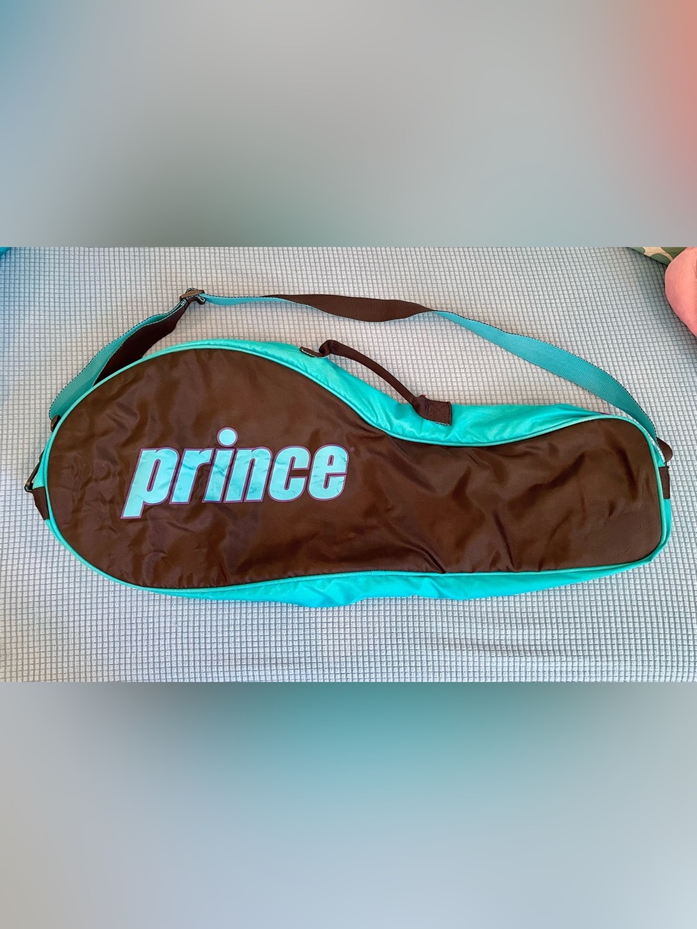 Vintage Prince Tennis Racquet Bag – Teal, Black & Purple